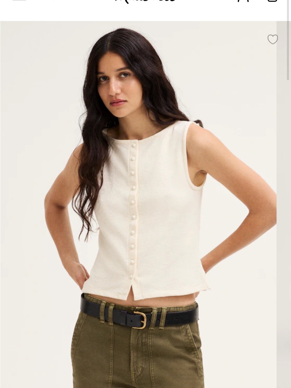 Madewell Sleeveless Boatneck Vest Top - Jet Black